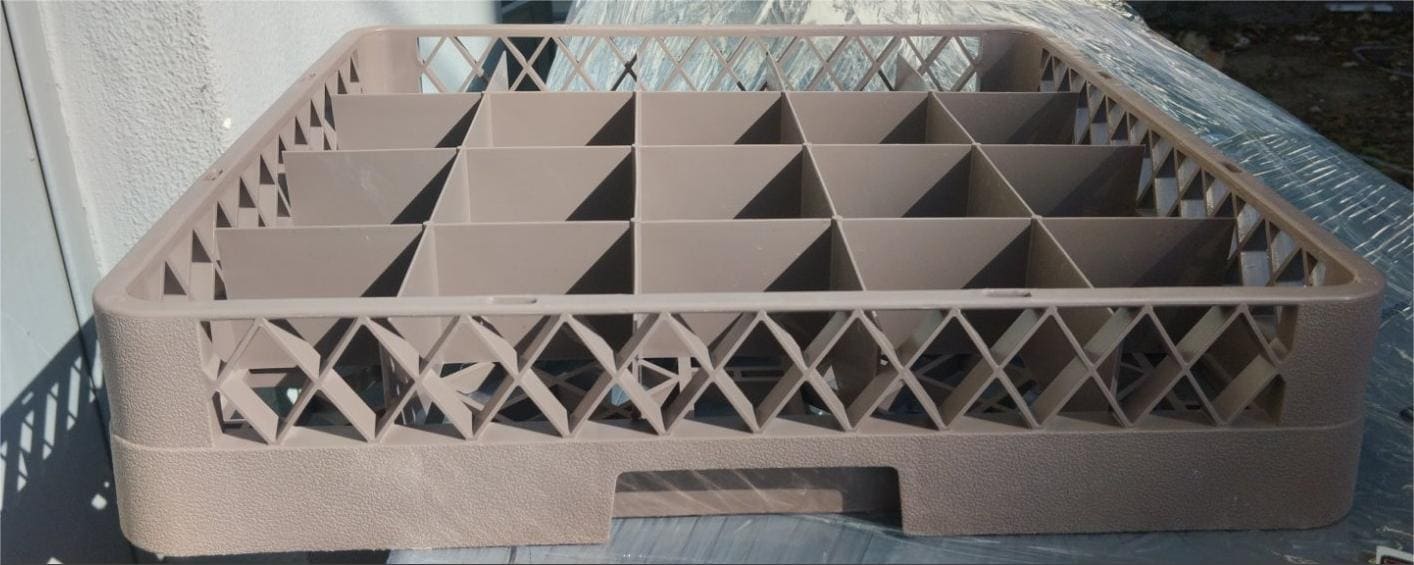 Μπασκέτα Πλυντηρίου Ποτηριών 50x50Cm 20 Θέσεων Μεταχειρισμένη